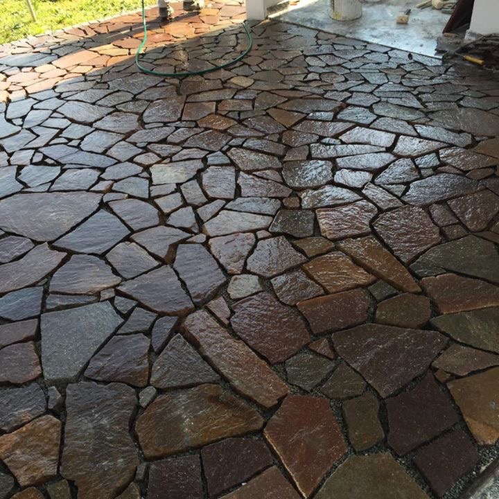 Earth stone patio