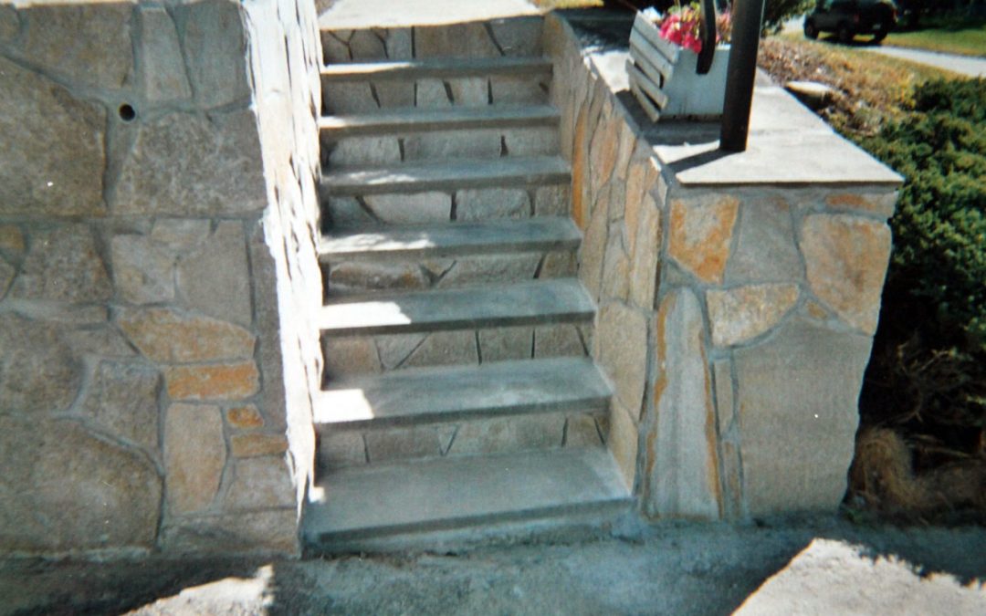 Blue Stone Topped Staircase
